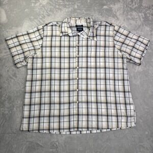 HB Harbor Bay Mens 2XL Button Up Casual Outdoor Short Sleeve Shirt XXL